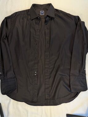 Eton Mens Black Tie Tuxedo Dress Shirt 42 16.5 Stud Front Hidden Placket